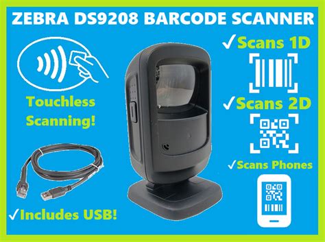 Usb Cable Point | Zebra Symbol Ds9208 2d Barcode Scanner