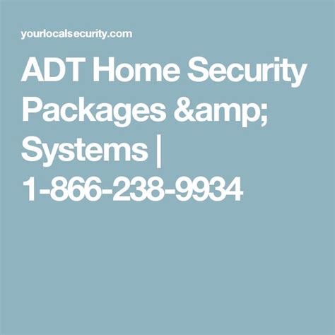 ADT Home Security Packages & Systems | 1-866-238-9934 | Adt security ...