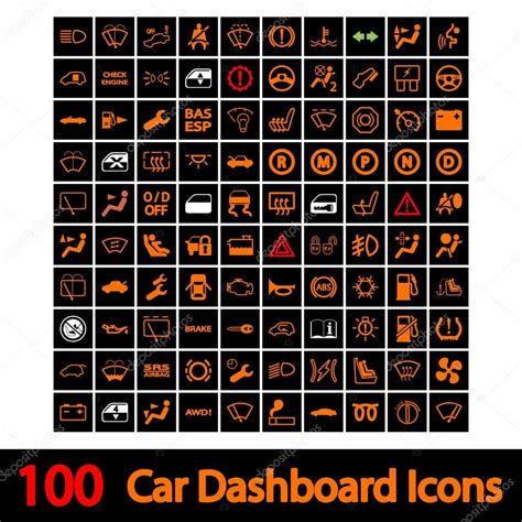 100 Car Dashboard Icons. Stock Vector Image by ©leshkasmok #22788428