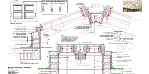 VELUX flat roof window drawings