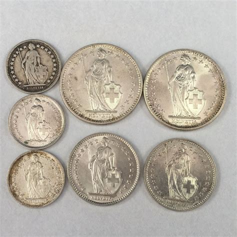 Group of Silver Swiss Francs Coins Inc. 2 Franc's - Auction Kings