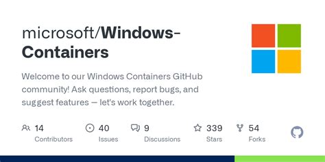 Issues · microsoft/Windows-Containers · GitHub