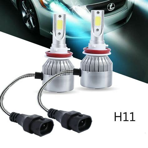 H11 LED Headlight Kit Light Bulbs 6000K 360 Degree Clear Beam @ Ubay ...