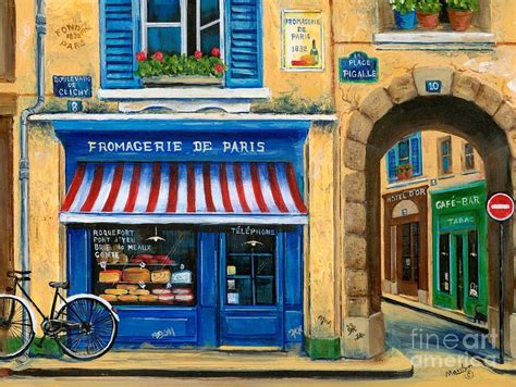 French Cheese Shop Painting by Marilyn Dunlap