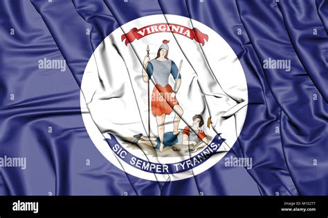 3D Flag of Virginia (1861), USA. 3D Illustration Stock Photo - Alamy