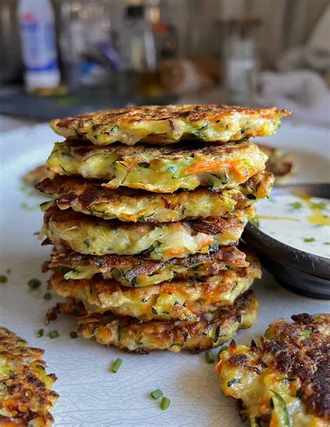 Cheesy Vegetable Fritters - Hungry Happens