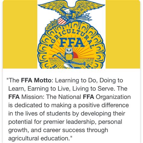 Does anyone know what the FFA motto is? - brainly.com