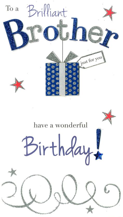 Brilliant Brother Wonderful Birthday Greeting Card | Cards | Love Kates