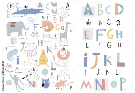 Zoo Alphabet Poster Layout Stock Template | Adobe Stock