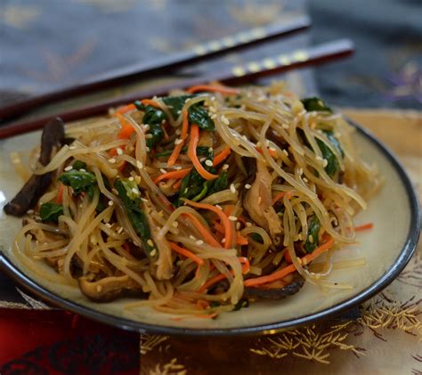 The Cooking Curmudgeon: Japchae - Korean noodle dish