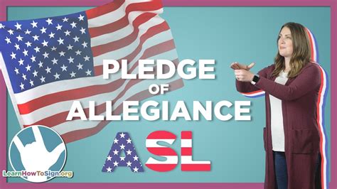 Learn How to Sign The U.S. Pledge of Allegiance in ASL - YouTube