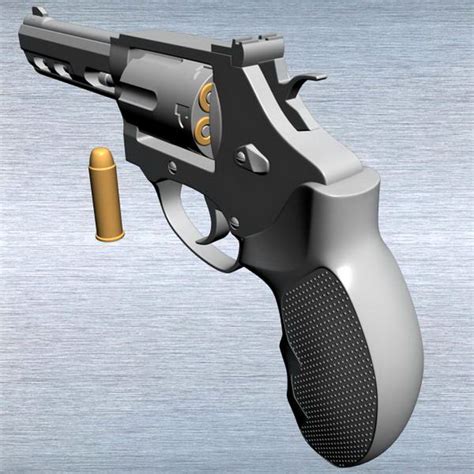 Small Revolver Gun 3d model 3ds Max files free download - modeling 48356 on CadNav