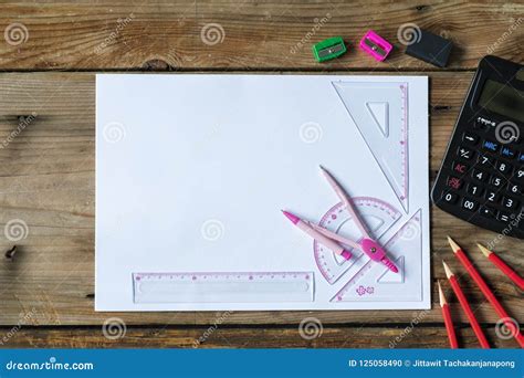 Mathematics Geometry Tool for Student in Math Class with Copy S Stock Photo - Image of office ...