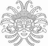 Desenho Para colorir Máscaras carnaval  Máscara Arlequim 15 sketch template