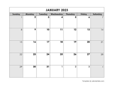 Blank Calendar 2023 Printable Monthly Free - IMAGESEE