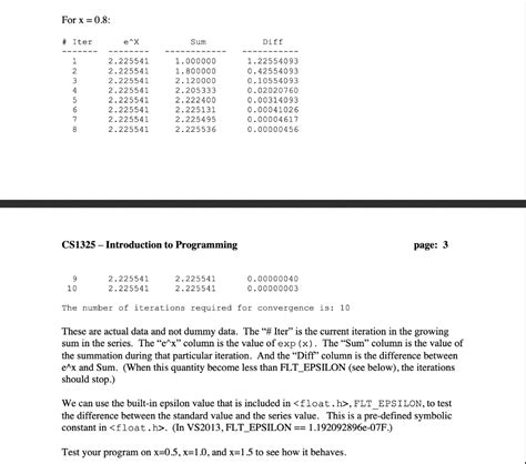 Problem #1 - Taylor Series Convergence (C Program) | Chegg.com