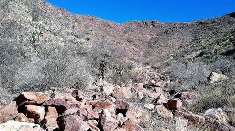 View of Franklin Mountains from the trail