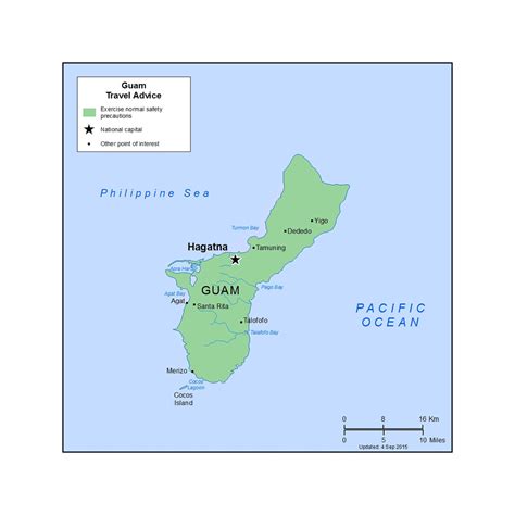 Detailed map of Guam with cities | Guam | Oceania | Mapsland | Maps of ...