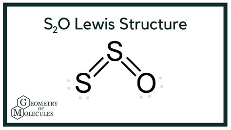 S2O Lewis Structure: How to Draw the Lewis Structure for S2O (Disulfur ...