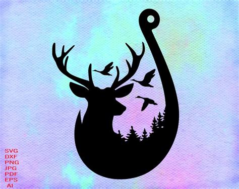 Duck, Deer and Hook in Svg, dxf, and PNG Format for Cricut and ...