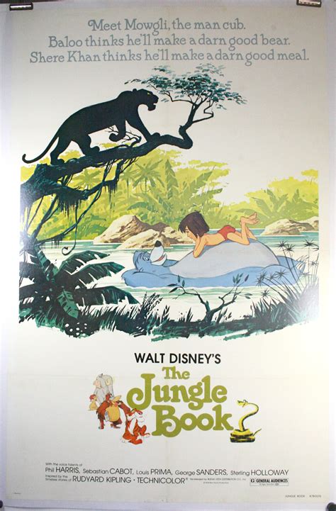 THE JUNGLE BOOK, Phil Harris Wolfgang Reitherman Original Movie Poster - Original Vintage Movie ...