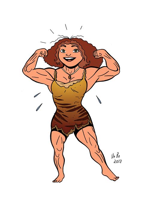 Eep from the Croods - muscular fan art - Colors by doctorbo on DeviantArt