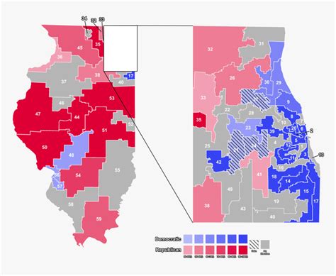 Map, Hd Png Download - Illinois State Senate District Map 2018 ...