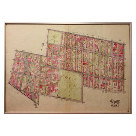 Rare 1916 Map of Fort Greene Brooklyn at 1stdibs