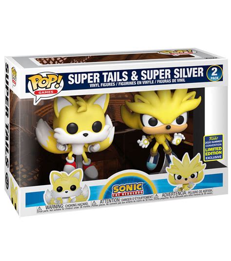 Funko POP! Sonic Hedgehog Super Tails & Super Silver 2-Pack 2020 San ...