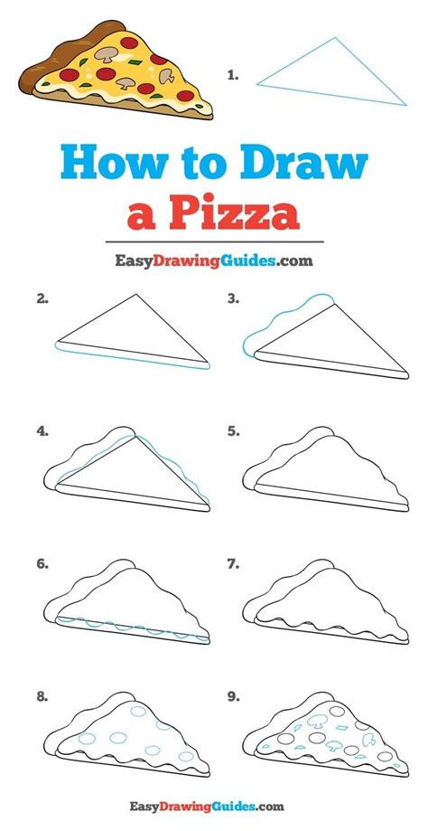 How to Draw a Pizza - Really Easy Drawing Tutorial | Doodle art for beginners, Drawing tutorial ...