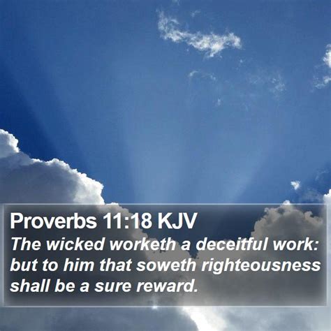 Proverbs 11:18 KJV Bible Verse Images