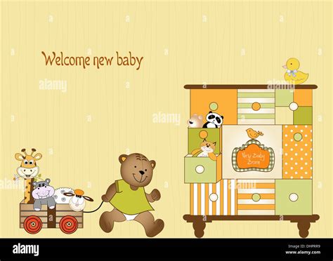 baby arrival card Stock Photo - Alamy