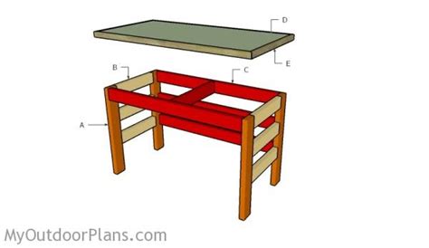 2x4 Desk Plans | MyOutdoorPlans