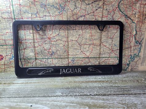 Vintage Jaguar License Plate Frame, Luxury Car License Plate Holder ...