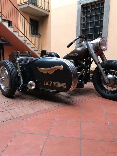 Sidecar vintage Harley Davidson #HarleyDavidsonSoftail #HardcoreHarleyDavidso… | Vintage harley ...