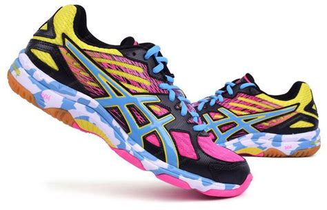 ASICS Gel FLASH POINT 2 Badminton Shoes Unisex Black Pink Racket NWT ...