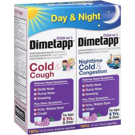 Dimetapp Children's Cold & Cough Antihistamine, Cough Suppressant ...