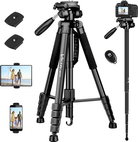 Amazon.com : Tripod for Camera, 72 inch Tall Camera Tripod & Monopod with Remote, Professional ...