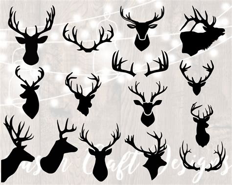 Hirsch Kopf Silhouette Svg Bundle Geweih Silhouette Svg Jagd - Etsy.de