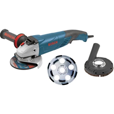 Bosch 9.5 Amp Corded 5 in. Surface Concrete Grinder Kit with Concrete Surfacing Attachment-18SG ...