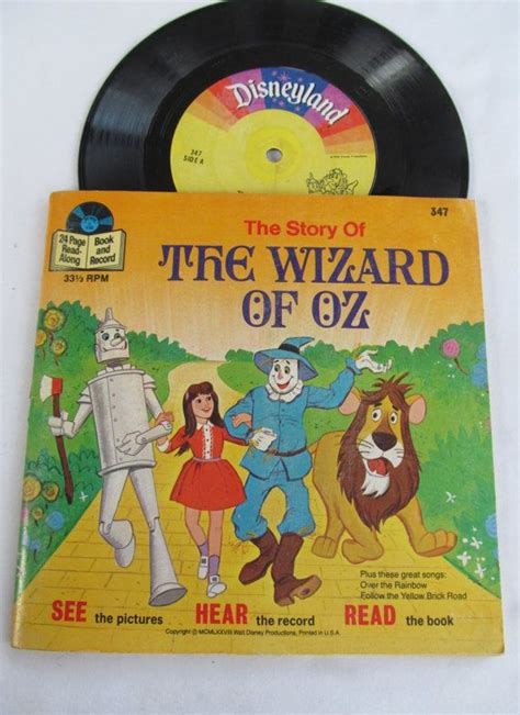 The Wizard Of Oz Song Book Childrens 33 rpm Record and Story | Etsy ...