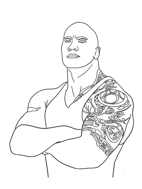 Dwayne Johnson coloring pages