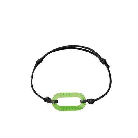Lalique Empreinte Animale Bracelet Cord Green S