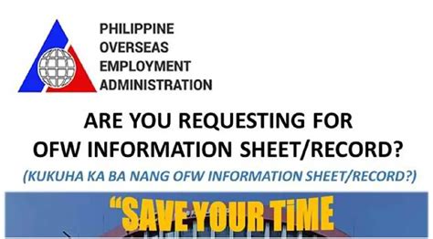 How to Request for Your OFW Information Sheet from POEA - The Pinoy OFW