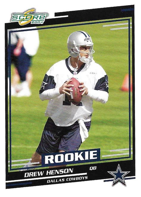 Drew Henson 2004 Score Rookie #412 Dallas Cowboys Football Card