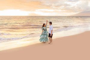 Romantic Wailea beach sunset portraits - Love + Water