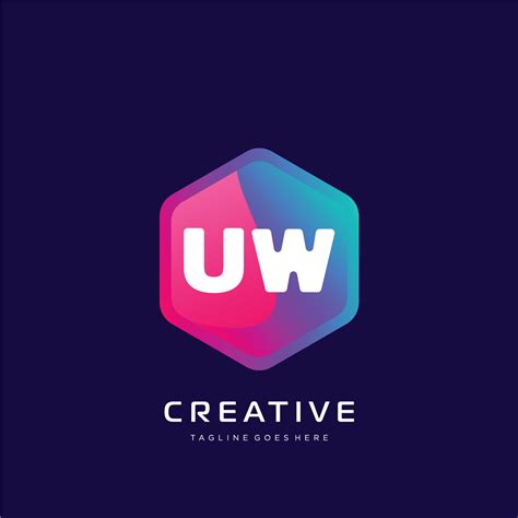 UW initial logo With Colorful template vector 23283041 Vector Art at ...