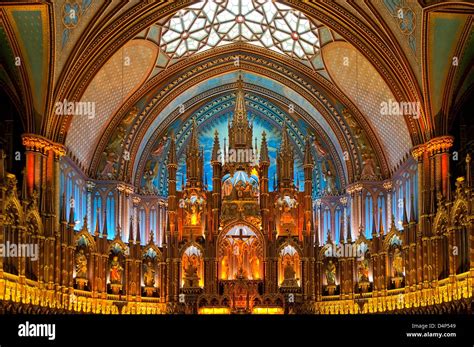 Inside Cathedral Notre Dame, Montreal, Quebec, Canada Stock Photo - Alamy