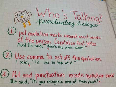 Punctuating dialogue Teaching Dialogue, Writing Dialogue, Teaching Writing, Narrative Writing ...