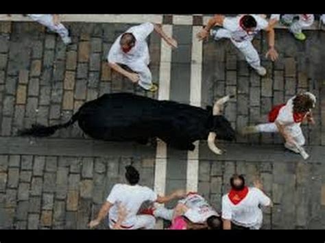 'Running of the Bulls' Ends in Gore and Injuries - YouTube